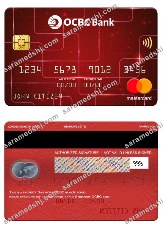 Singapore OCBC bank mastercard